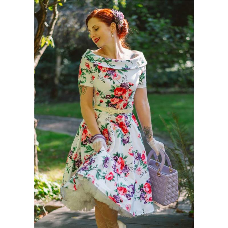 vintage φόρεμα japanese floral Darlene