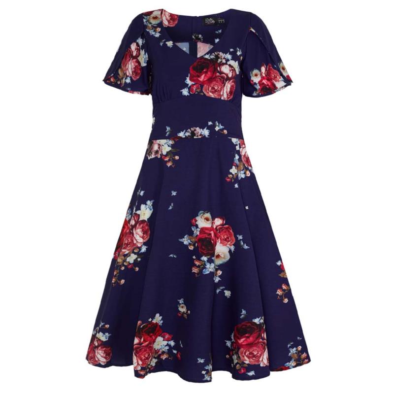 vintage romantic floral φόρεμα Janis