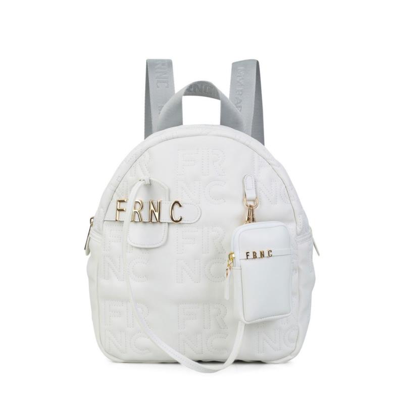 FRNC FRANCESCO Τσάντα Γυναικεία Πλάτης-Backpack Ώμου 1353 WHT Λευκό