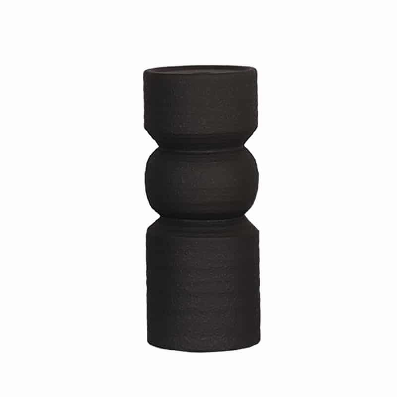 Κηροπήγιο Κεραμικό Μαύρο Art Et Lumiere Φ13,5x30εκ. 25024 (Υλικό: Κεραμικό, Χρώμα: Μαύρο) - Art Et Lumiere - lumiere_25024