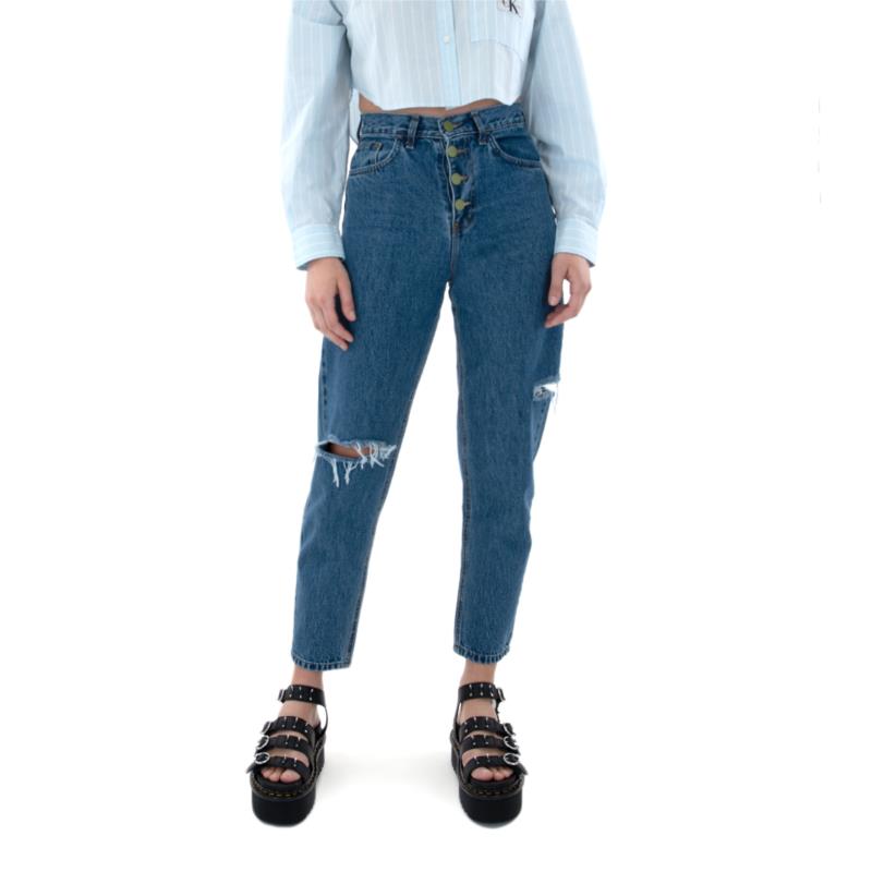 DOMENICA RIPPED HIGH WAIST SLOUCHY FIT JEANS WOMEN SAC & CO