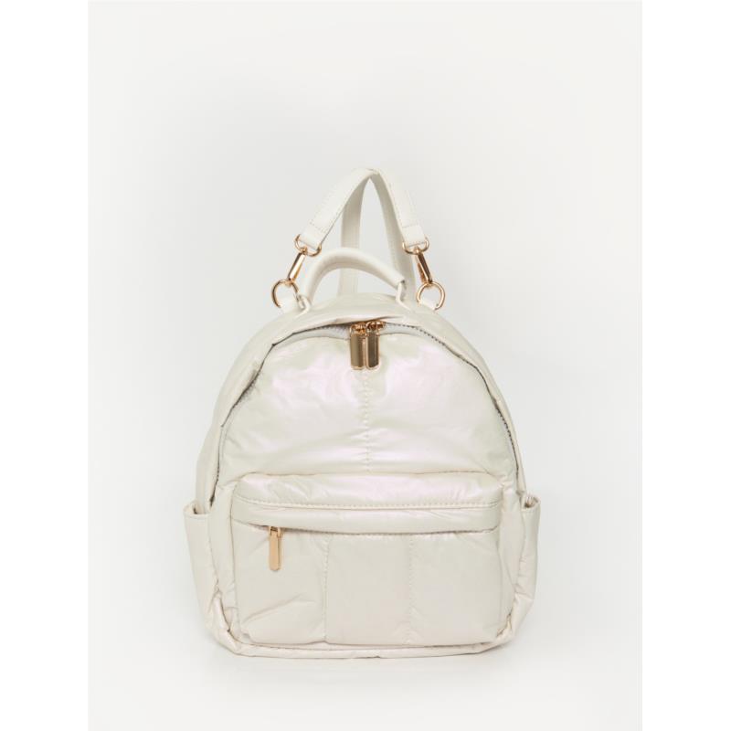 Soft backpack με τσέπες - ΛΕΥΚΟ