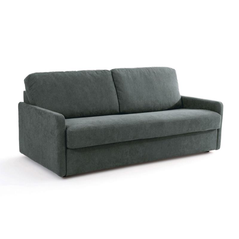 Καναπές-κρεβάτι με ανάγλυφη ταπετσαρία και στρώμα αφρού Μ98xΠ176xΥ90cm