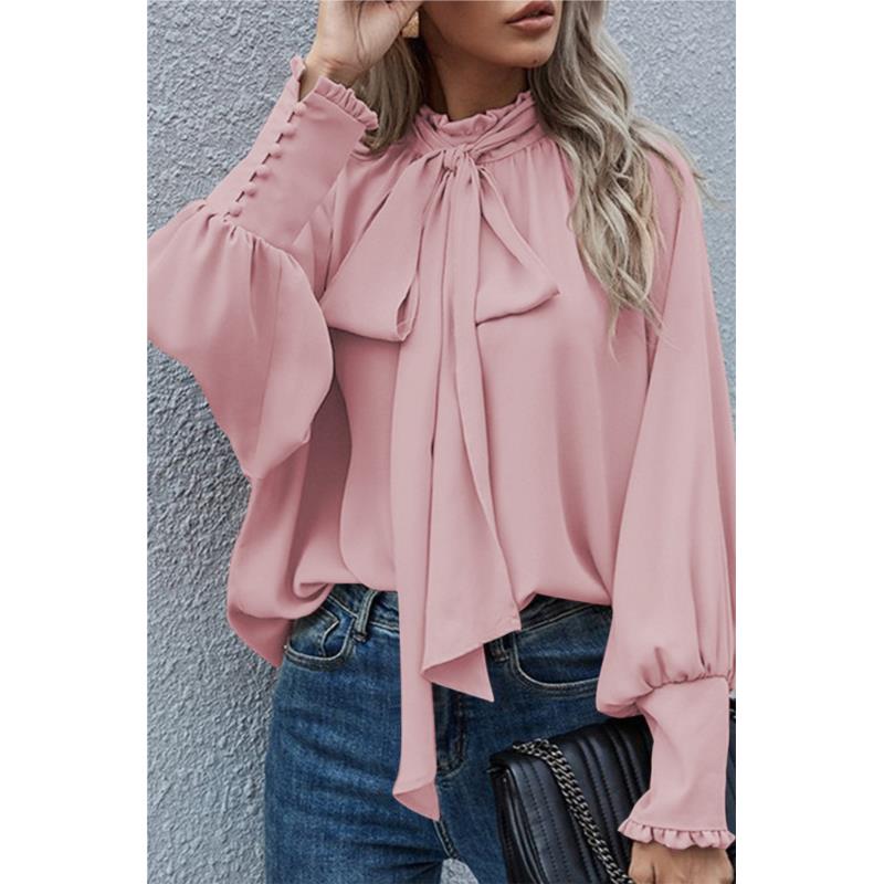 ΑΜΕΣΑ ΔΙΑΘΕΣΙΜΟ: ροζ φαρδύ μπλουζάκι με κουμπιά KAYLENE PINK