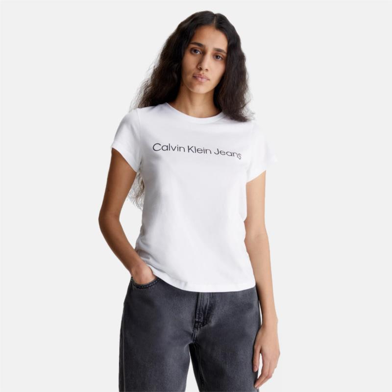 Calvin Klein Core Instit Logo Slim Fit Γυναικείο T-shirt (9000175268_1726)