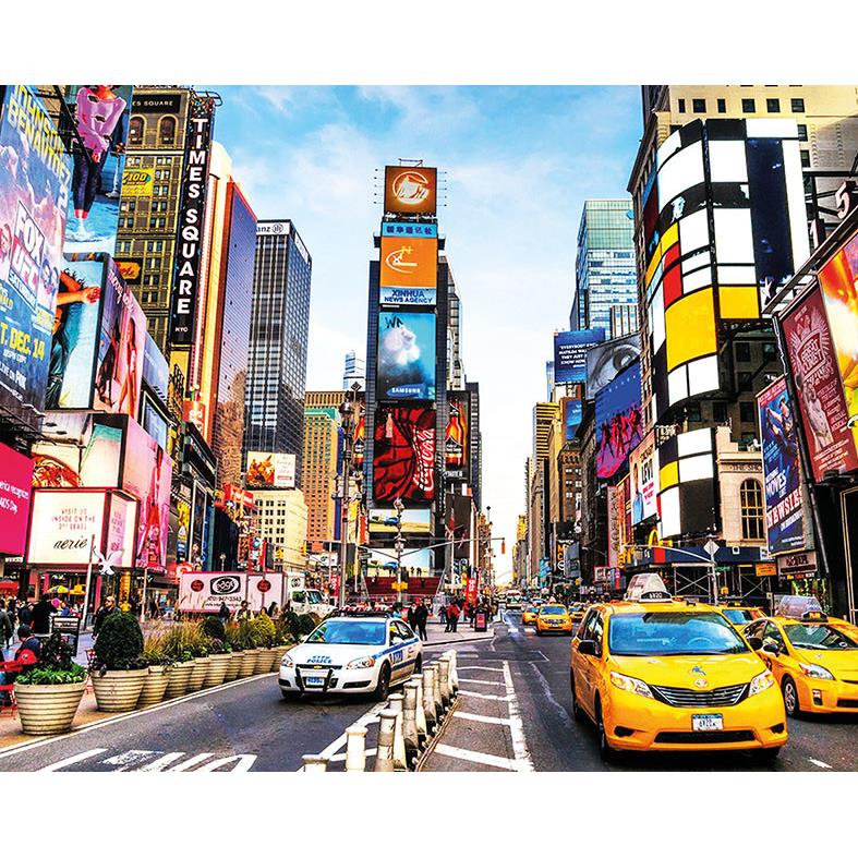 Κατασκευή Ψηφιδωτού kit Νεα Υορκη,Times Square 40cm X 50cm με Κορνίζα