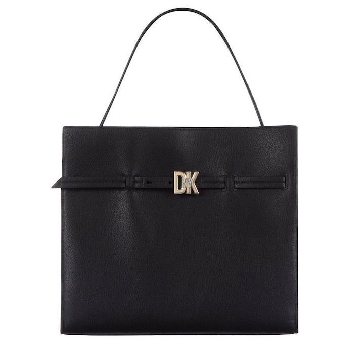 Γυναικεία Δερμάτινη Τσάντα Χειρός Ώμου DKNY Bushwick R41EKB92 BGD Μαύρο-Χρυσό
