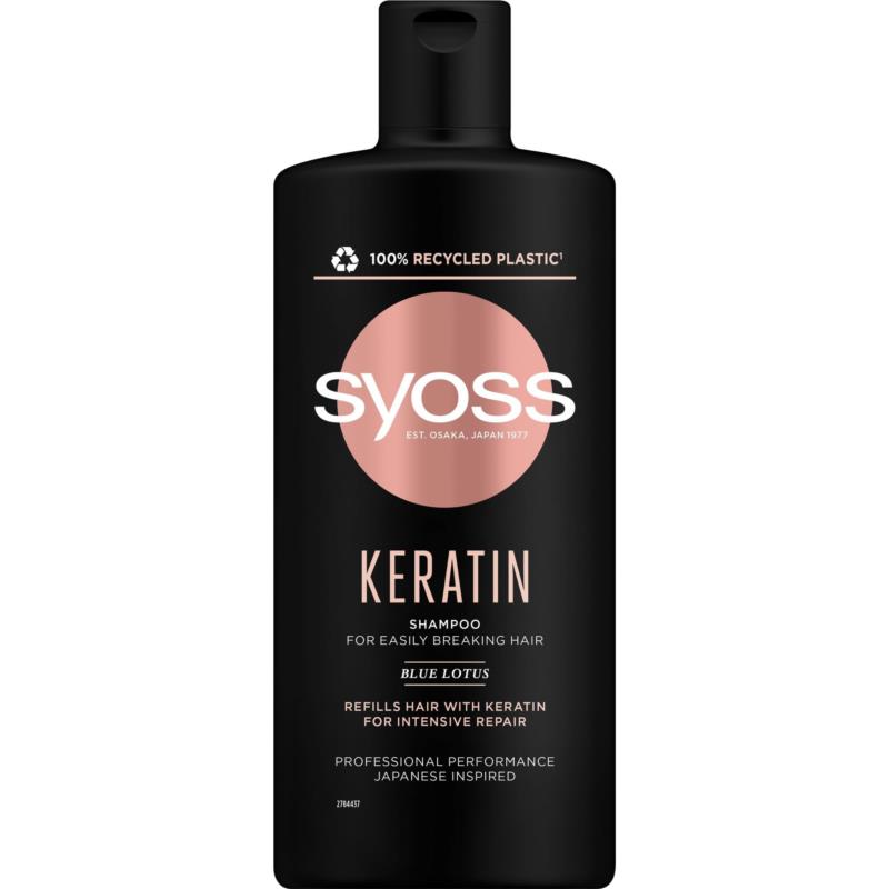 Σαμπουάν Keratin για Αδύναμα Μαλλιά που Σπάνε Syoss (440ml)