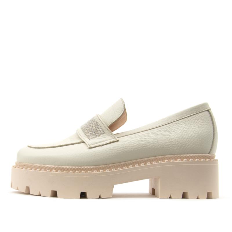 LEATHER CHUNKY MOCCASINS WOMEN BACALI COLLECTION