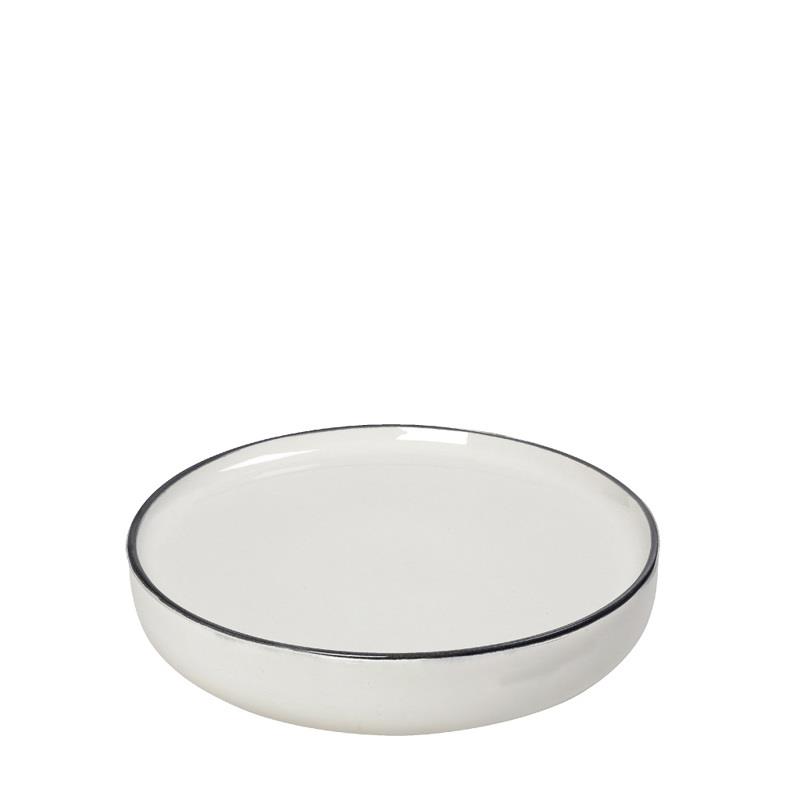 Πιάτο Βαθύ 'NAUTICA' Πορσελάνης Λευκό/Γκρί Φ24x4.5cm KNZ141K6 Espiel