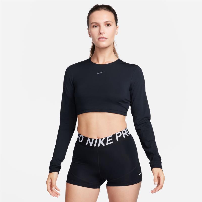 Nike Pro Dri-FIT Crop Γυναικεία Μπλούζα με Μακρύ Μανίκι (9000151731_70028)