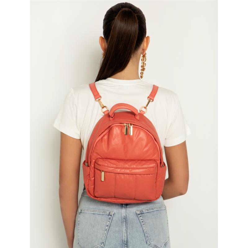 Soft backpack με τσέπες - ΚΟΡΑΛΙ