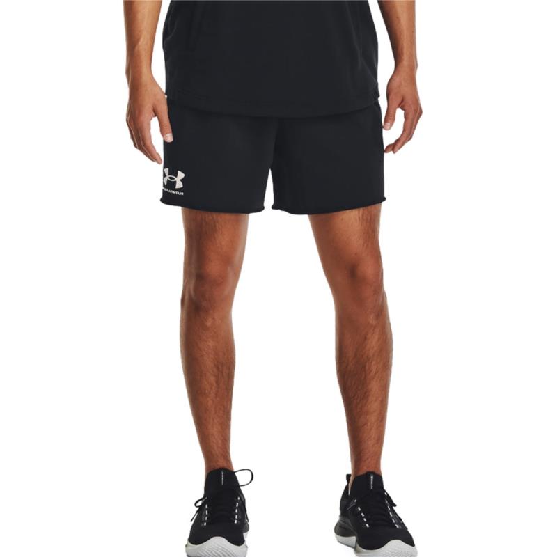 UNDER ARMOUR RIVAL TERRY 6IN SHORT 1382427-001 Μαύρο