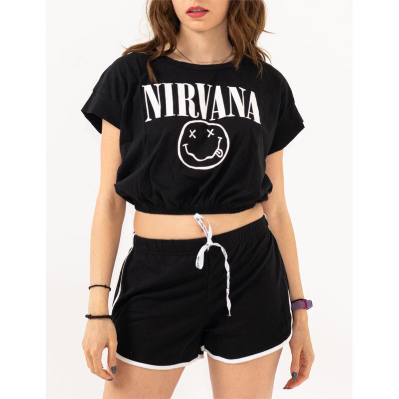 Γυναικεία μπλούζα Nirvana T-shirt Top Μαύρο