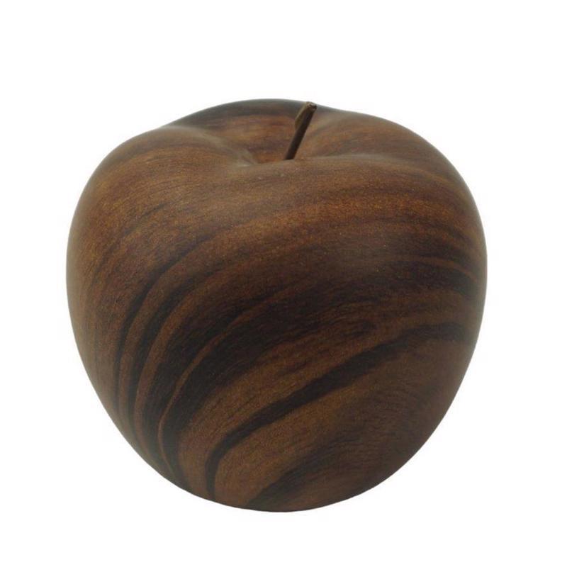Oriana Ferelli Διακοσμητικό Μήλο Ξύλινο Φ10.4x9cm Walnut Wood LJT271610W
