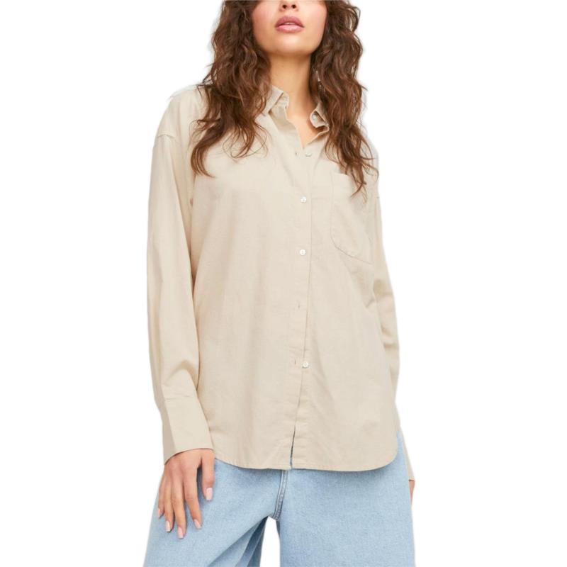 JXJAMIE LINEN BLEND LONGSLEEVE RELAXED FIT SHIRT WOMEN JJXX