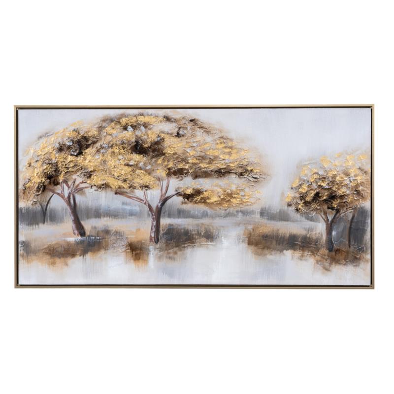Zen Collection Πίνακας Ζωγραφικής σε Καμβά με Κορνίζα Δάσος 123x3.5x63cm 49471