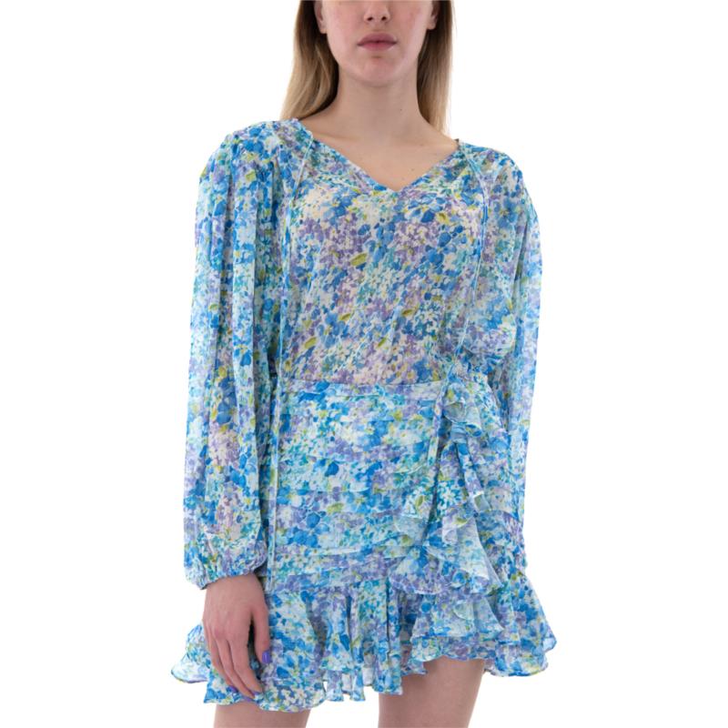 FLORAL PRINT SEE THROUGH LONGSLEEVE BLOUSE MY T WEARABLES