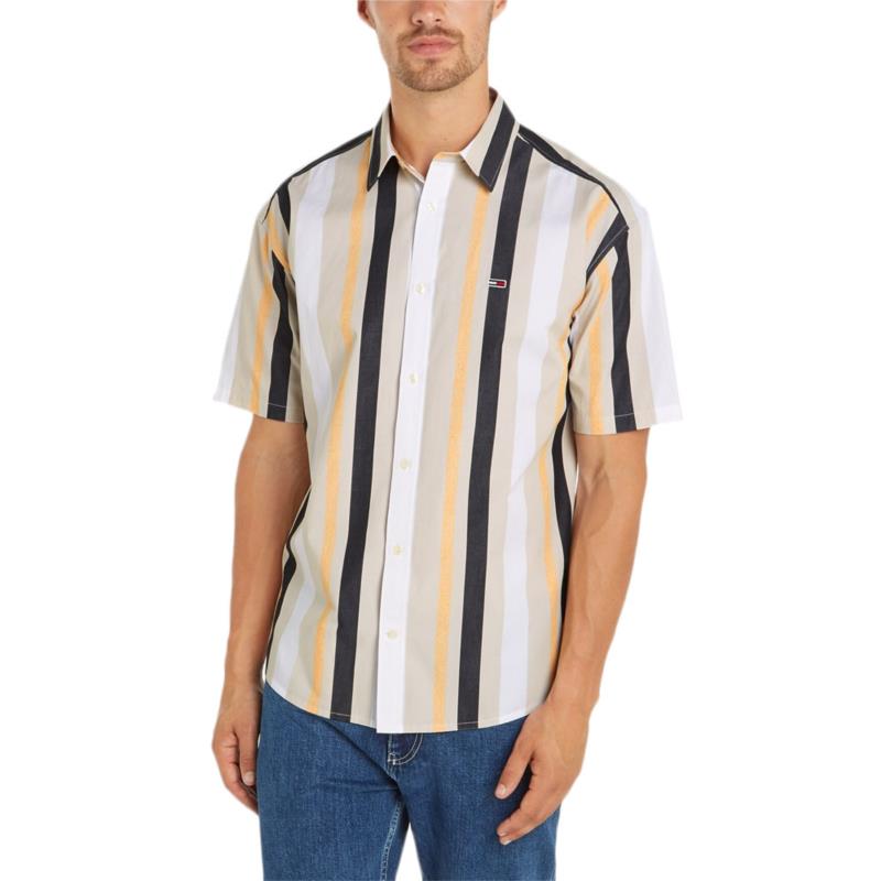 TOMMY JEANS STRIPED RELAXED FIT SHIRT MEN