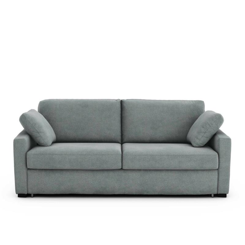 Καναπές-κρεβάτι με ανάγλυφη ταπετσαρία και στρώμα τεχνολογίας Bultex Μ98xΠ205xΥ85cm