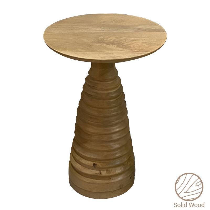 Βοηθητικό τραπέζι Souler Inart φυσικό μασίφ mango ξύλο Φ38x56εκ - PAKO WORLD - 297-000007