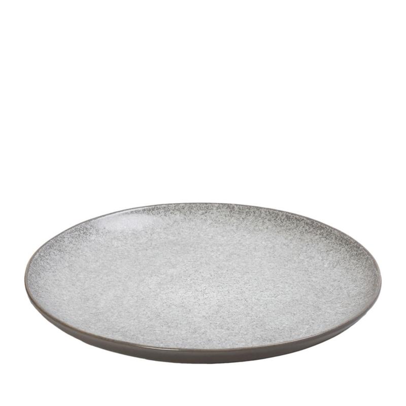 Πιατέλα Οβάλ Stoneware Off White Etna ESPIEL 36x27x3εκ. FRL209K1 (Χρώμα: Γκρι, Υλικό: Stoneware) - ESPIEL - FRL209K1
