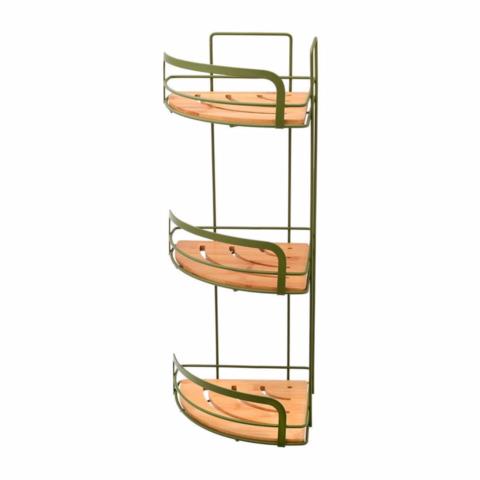 Estia Εταζέρα Bamboo Essentials Μεταλλική Γωνιακή 3 Θέσεων 19.5x19.5x49cm 02-14865