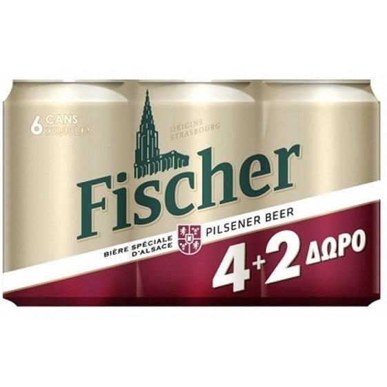 Μπύρα Κουτί Fischer (6x330ml) 4+2 Δώρο
