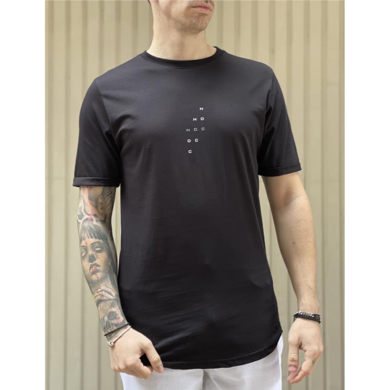NDC ανδρικό μαύρο T-shirt με τύπωμα 2329070