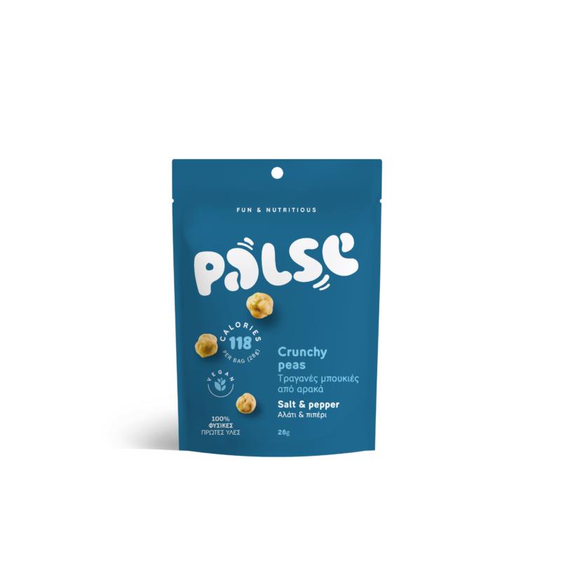 Σνακ από αρακά με αλάτι και πιπέρι, Palse (2x28gr) 1+1 δώρο