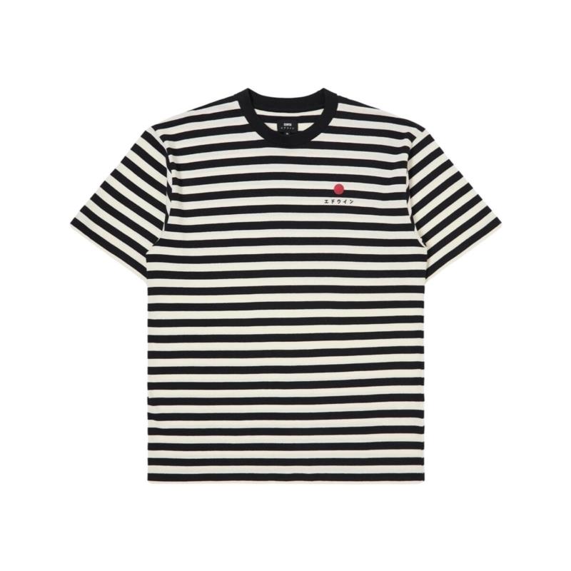 T-shirts & Polos Edwin Basic Stripe T-Shirt - Black/White