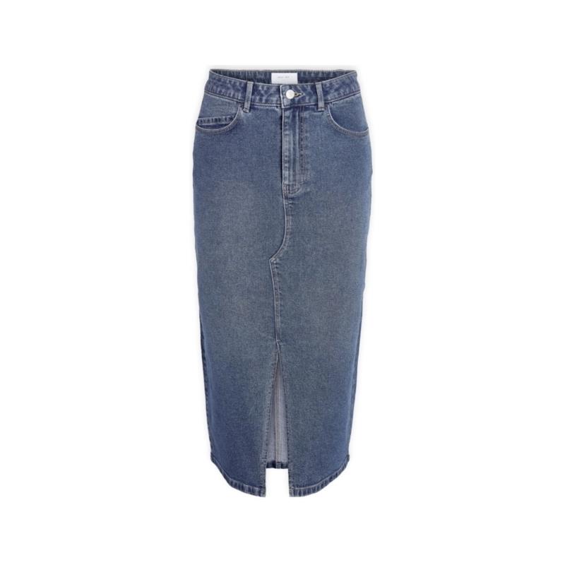 Κοντές Φούστες Noisy May Noos Kath Midi Skirt - Medium Blue Denim