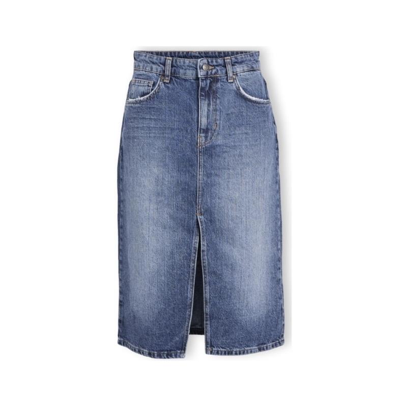Κοντές Φούστες Object Noos Harlow Midi Skirt - Medium Blue Denim