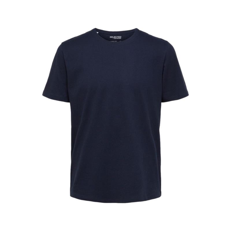 T-shirts & Polos Selected Noos Pan Linen T-Shirt - Navy Blazer