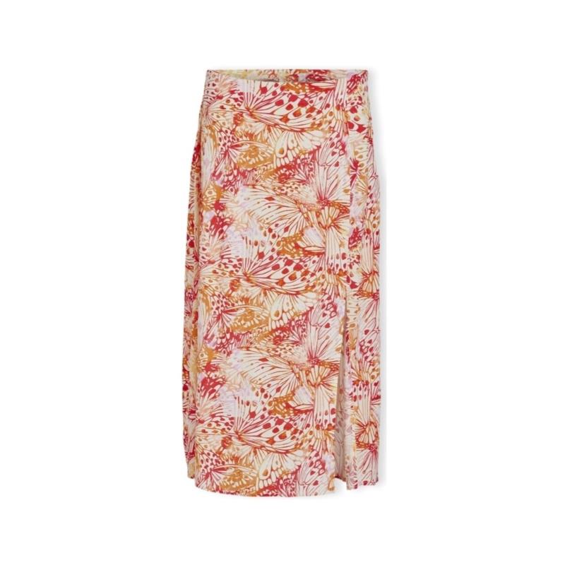 Κοντές Φούστες Vila Deniso Fla Skirt - Cloud Dancer/Fla Double