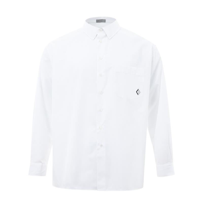 Dior White Popeline Cotton Shirt with Logo 41