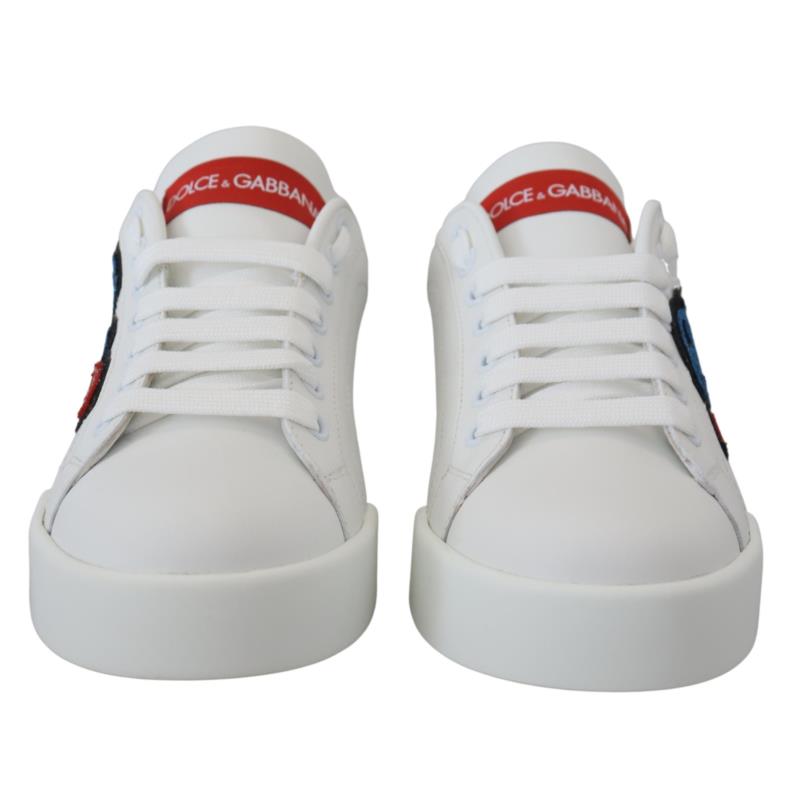 Dolce & Gabbana White Portofino Logo Classic Sneakers Shoes EU35/US4.5