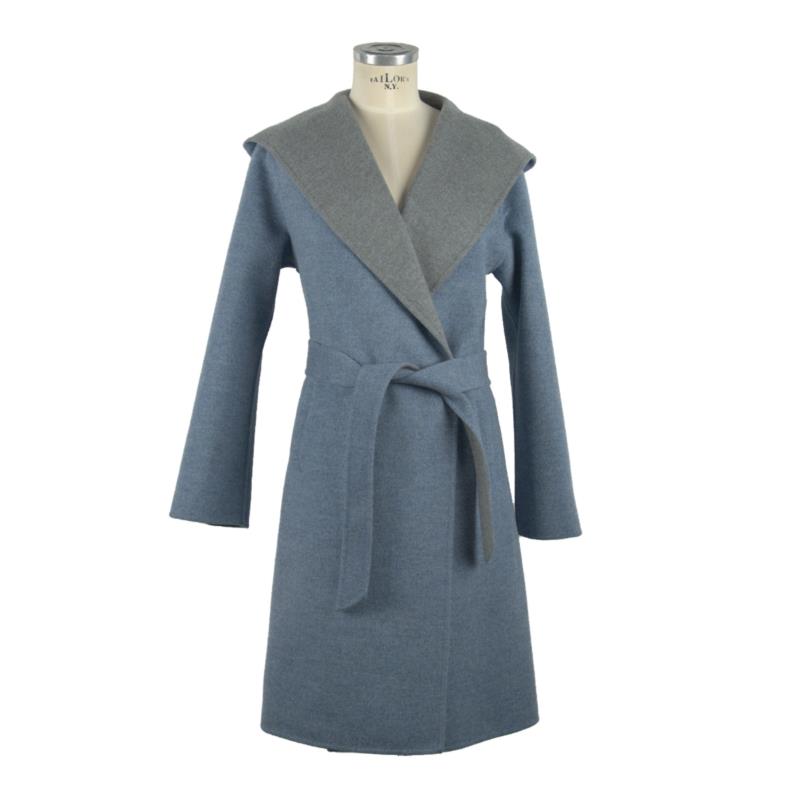 Made in Italy Blue Wool Vergine Jackets & Coat IT48