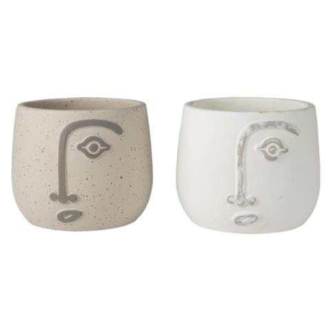 Zen Collection Κασπώ Κεραμικό Πρόσωπα σε Δύο Χρώματα Φ14x12cm 50023