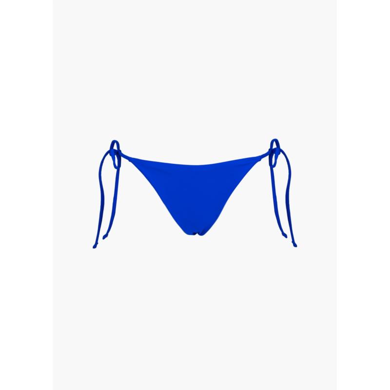 Bikini slip basic με κορδόνια - Μπλε
