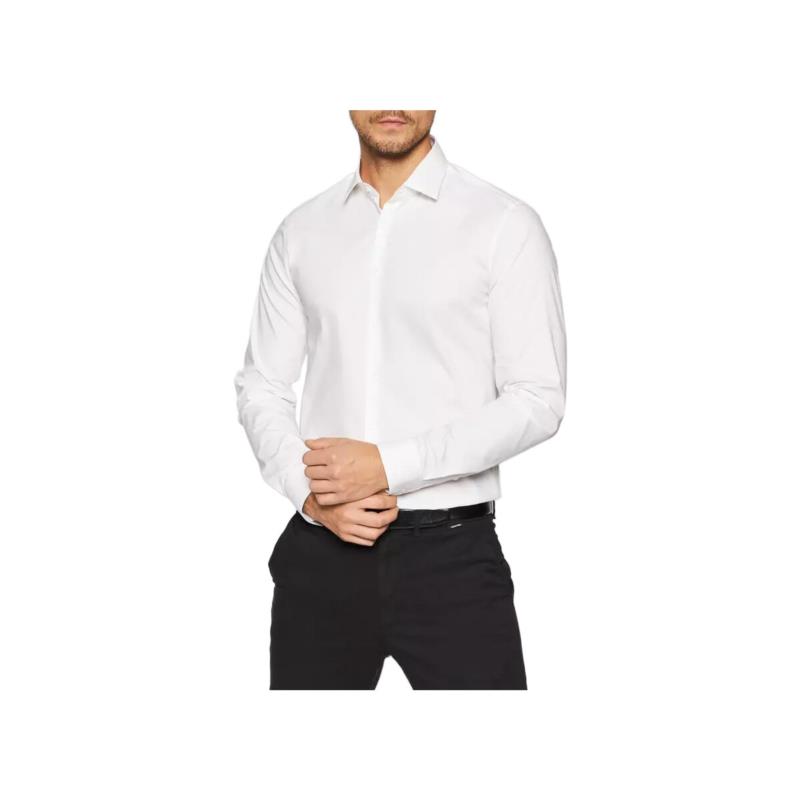 Πουκάμισο με μακριά μανίκια Calvin Klein Jeans K10K108229 - POPLIN STRETCH SLIM