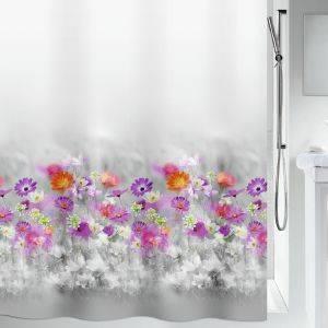 KOYΡΤΙΝΑ ΜΠΑΝΙΟΥ SPIRELLA POLYESTER ABELLA ΓΚΡΙ ΡΟΖ 180Χ200CM