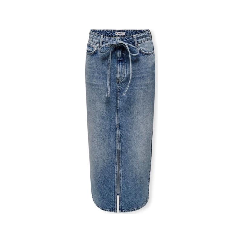 Κοντές Φούστες Only Gianna Belted Skirt - Medium Blue Denim