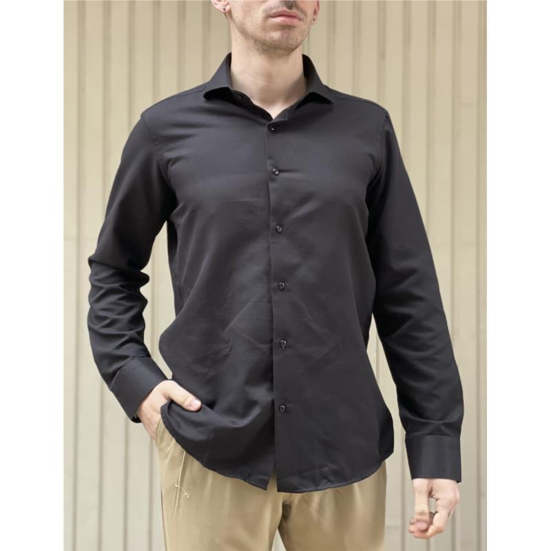 Ανδρικό μαύρο πουκάμισο Oxford Modern Fit 243015