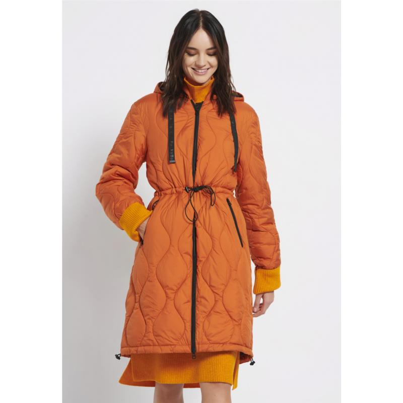 Relaxed fit puffer μπουφάν με αποσπώμενη κουκούλα