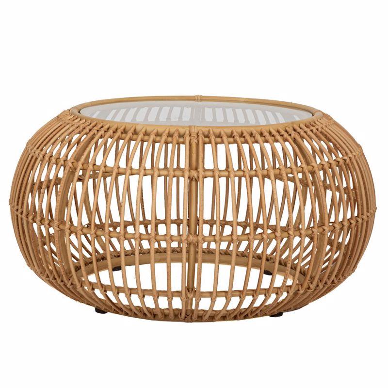 Iliadis Τραπέζι Στρογγυλό Rattan Καφέ Φ85x45cm 87881