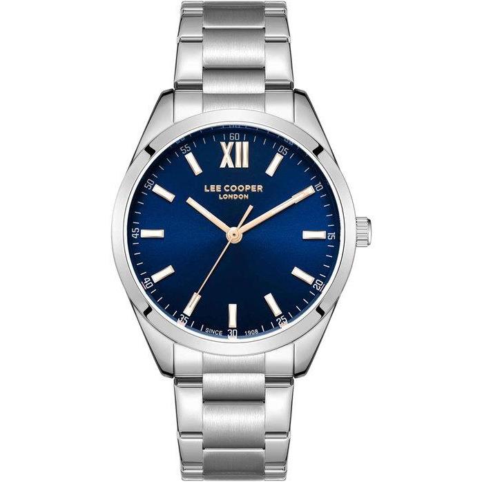 LEE COOPER Mens - LC08015.390, Silver case with Metal Bracelet