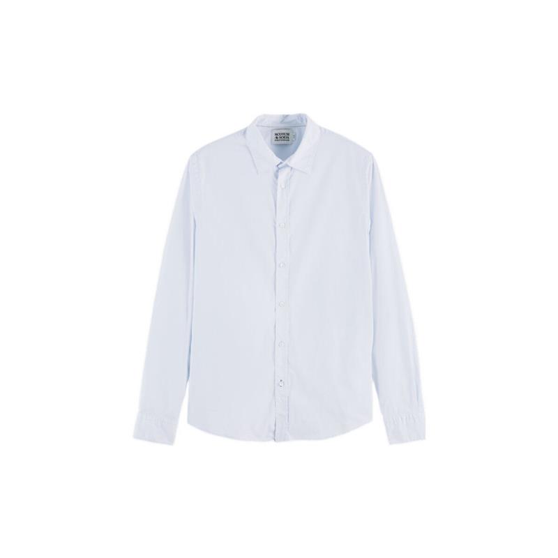 Πουκάμισο με μακριά μανίκια Scotch & Soda ESSENTIAL SOLID SLIM FIT SHIRT MEN SCOTCH SODA