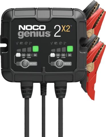 Φορτιστής συντήρησης μπαταριών NOCO GENIUS2X2EU 2 θέσεων φόρτισης 4Α (2Α ανά θέση φόρτισης)