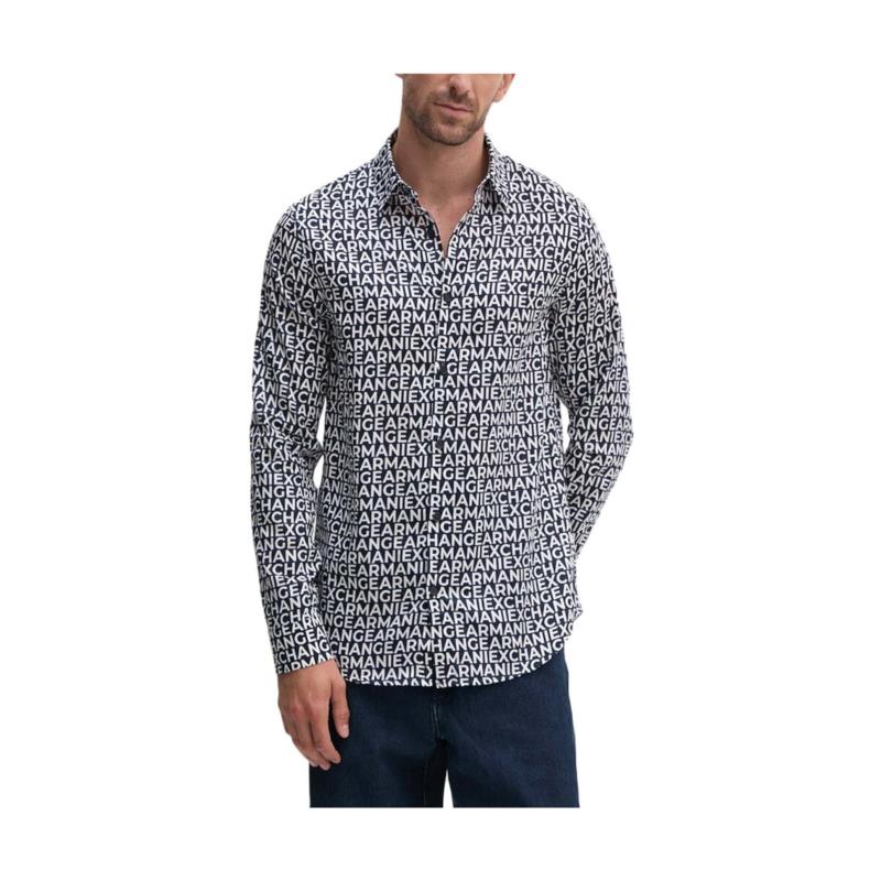 Πουκάμισο με μακριά μανίκια EAX REGULAR FIT SHIRT MEN